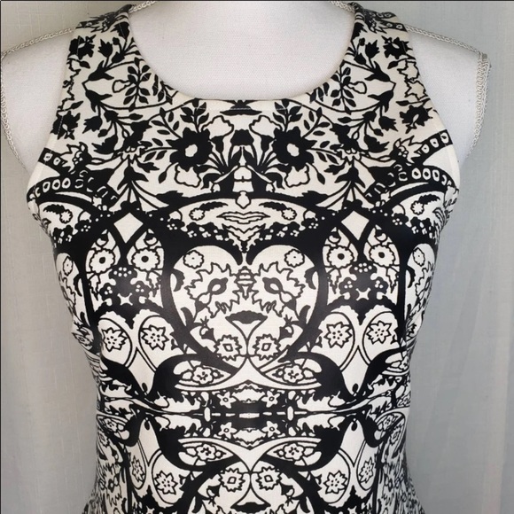 MINKPINK Faux Leather Bodycon Scroll Floral Dress - Picture 2 of 11